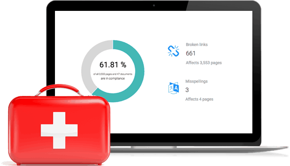 Monsido helps you provide an unforgettable first impression for your users. Fix your errors so you look polished and professional!