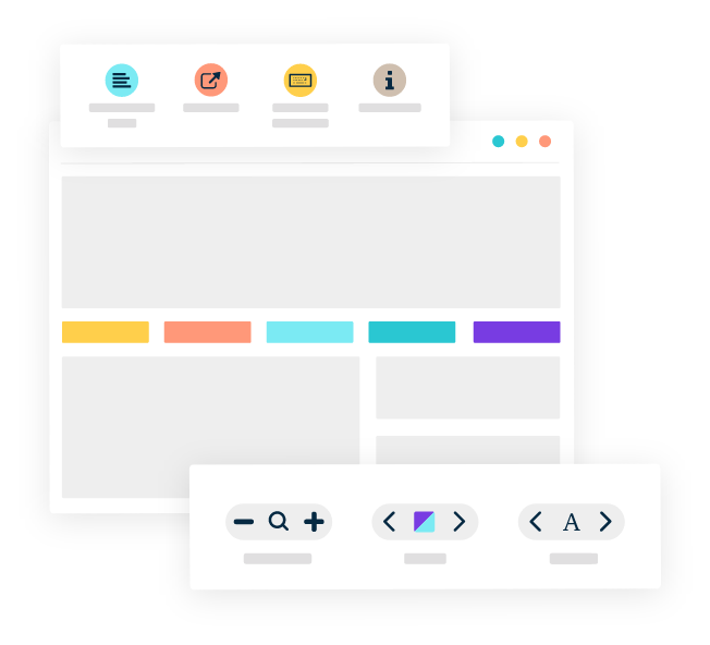 Graphs and tables displaying analytics results inside the Monsido platform