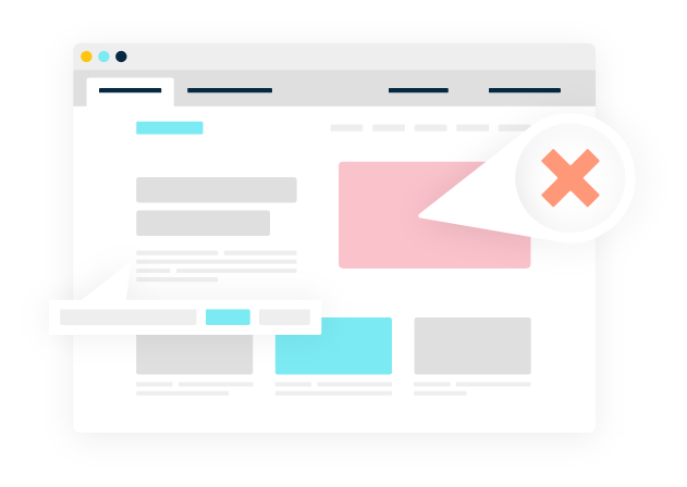 Graphs and tables displaying analytics results inside the Monsido Platform