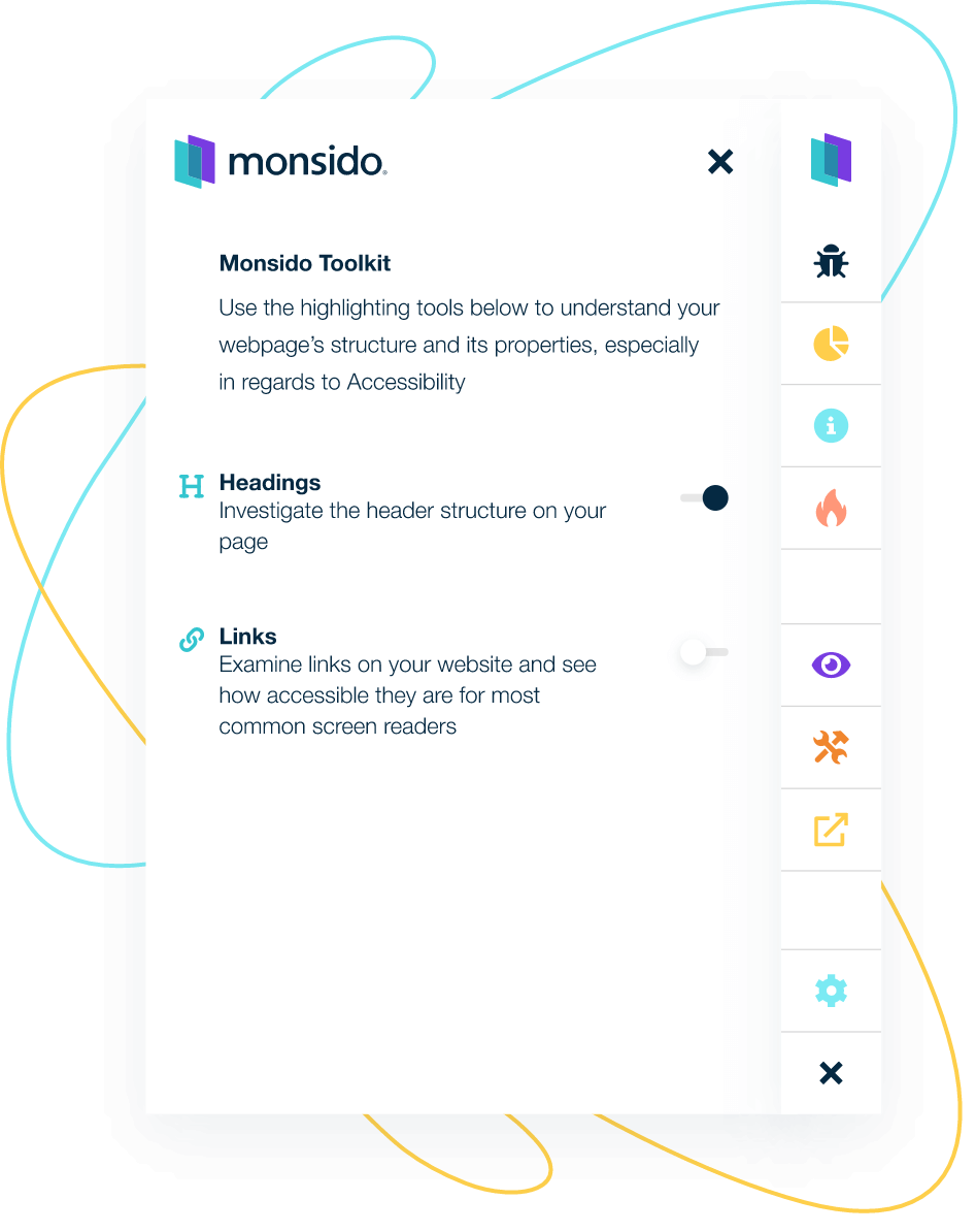 Monsido Browser Extension with toolkit highlight feature.