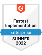 G2 fastest implementation enterprise summer 2022