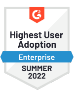 G2 highest user adoption enterprise summer 2022