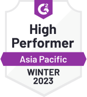 G2 badge - High Performer - Asia Pacific - Winter 2023