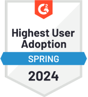G2 badge - highest user adoption